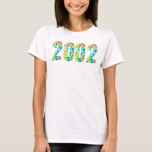 Geborene Geburtstagsparty 2002 Mehrfarbige Gefärbt T-Shirt