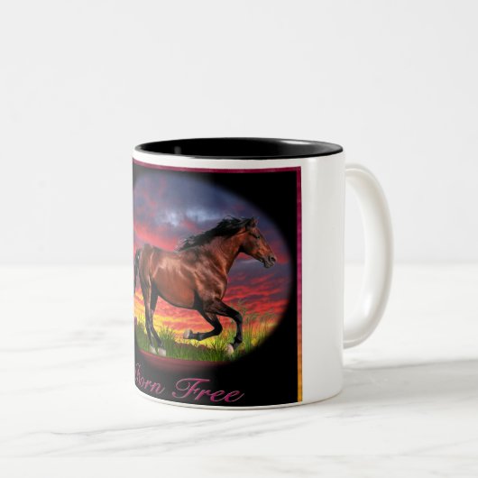 Geborene Gratiskunst Zweifarbige Tasse (VorderseiteRechts)