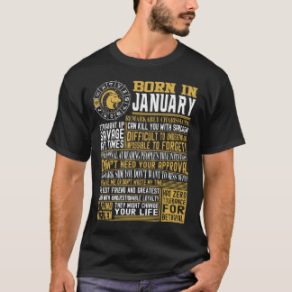 Geborene im Januar Tatsachen T-Shirt