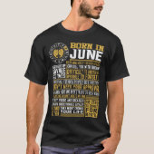 Geborene im Juni Tatsachen T-Shirt (Vorderseite)