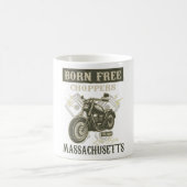 Geborene kostenlose Chopper Motorrad Massachusetts Kaffeetasse (Mittel)