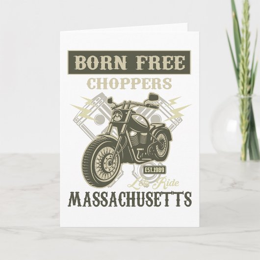 Geborene kostenlose Chopper Motorrad Massachusetts Karte