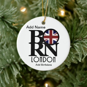 GEBORENE Londoner Keramik-Ornament Keramik Ornament