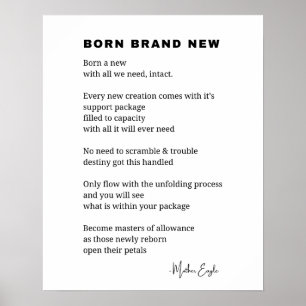 Geborene Markenbezeichnung Neue Inspiration Gedich Poster