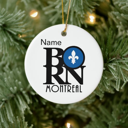 GEBORENE Montrealer Zolltarif Keramik Ornament (Baum)