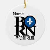 GEBORENE Montrealer Zolltarif Keramik Ornament (Vorne)