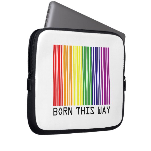 Geborene Regenbogenmarke Laptopschutzhülle (Vorne Rechts)