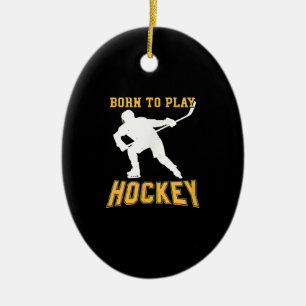 Geborene Spiele Hockey-Spieler-Geschenk Field Hock Keramik Ornament