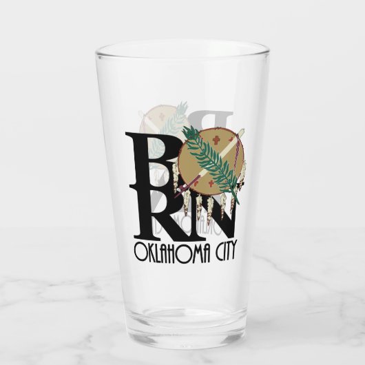 GEBORENE Stadt Oklahoma Glas (Rückseite)