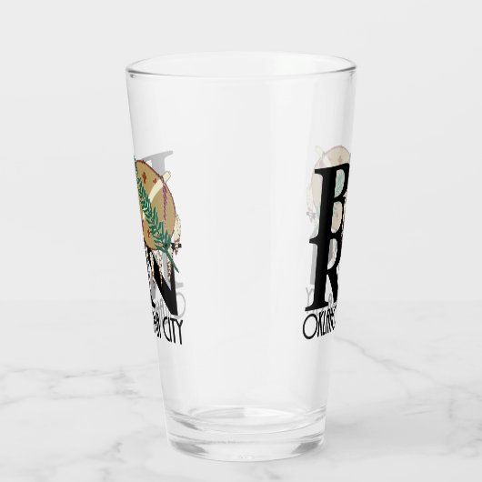 GEBORENE Stadt Oklahoma Glas (Rechts)