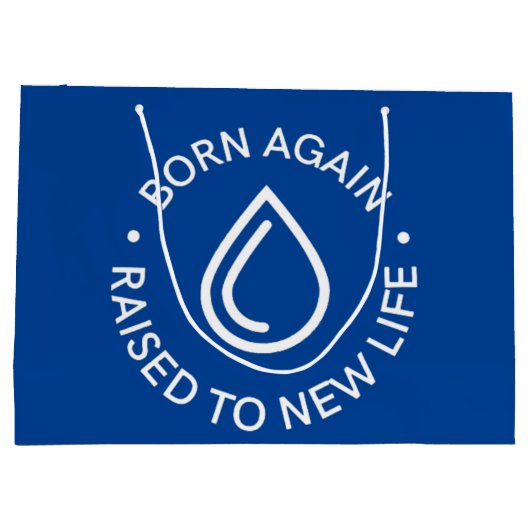 Geborene Tauftasche Große Geschenktüte (Rückseite)