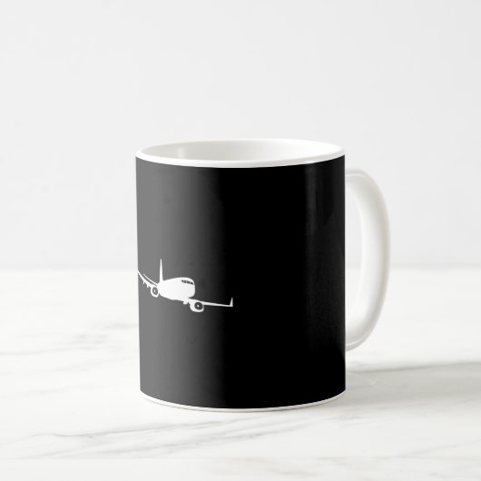Geborene to Fly Airplane Pilot Geschenk Idee Kaffeetasse (VorderseiteRechts)