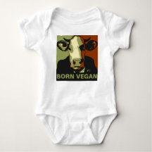 Geborene Vegane Camouflage Pop Art Cow Baby Jumper