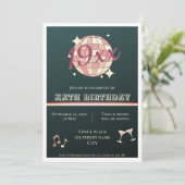 Geborene Vintage Geburtstagsparty Einladung (Stehend Vorderseite)