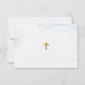 Geborene von Wasser und Geist orthodoxe Taufe Dankeskarte (Rückseite)