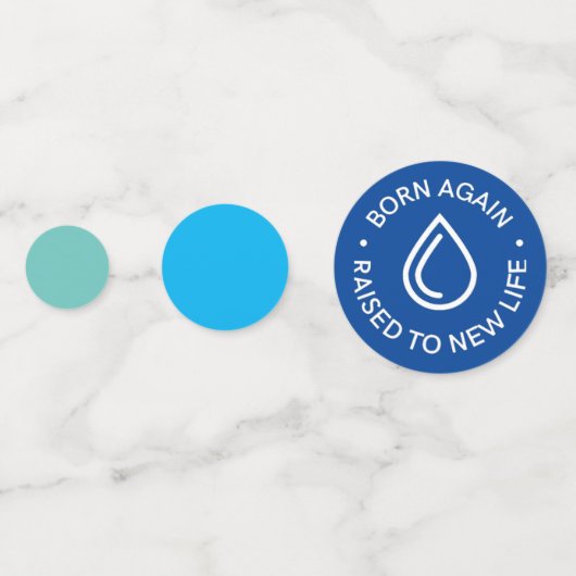 Geborene wieder Taufe Table Confetti Konfetti (Rückseiten)