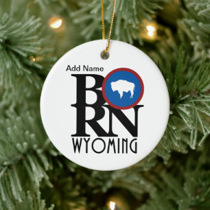 GEBORENE Wyoming-Benutzerdefiniert Keramik Ornament