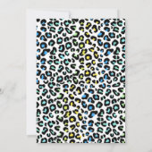 Geborene Zwei-Be Wild Safari Blue Leopard Geburtst Einladung (Rückseite)