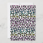 Geborene Zwei-Sei-Wildsafari Pink Girl Leopard Geb Einladung (Rückseite)