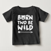 Geborene Zwei Wildtiere Baby T-shirt (Vorderseite)