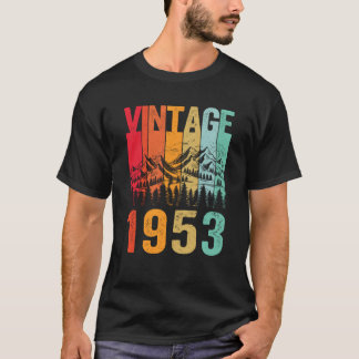 Geborenen 70. Geburtstag Männer Vintag 1953 70 Jah T-Shirt