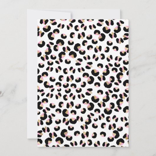 Geborenen Zwei-Be Wild Leopard Print Safari 2. Geb Einladung (Rückseite)