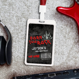 Geborenen Zwei-Rock - 2. Geburtstag VIP Abzeichen Ausweis