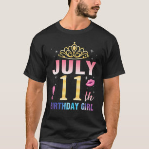 Geborener 11. Juli Herzlichen Glückwunsch zum Gebu T-Shirt