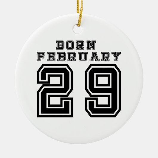 Geborener 29. Februar Keramikornament (Vorne)