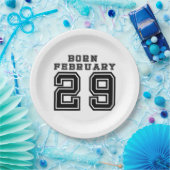 Geborener 29. Februar Pappteller (Party)
