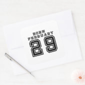 Geborener 29. Februar Quadratischer Aufkleber (Umschlag)