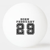 Geborener 29. Februar Tischtennisball (Rückseite)