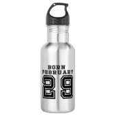 Geborener 29. Februar Trinkflasche (Vorderseite)