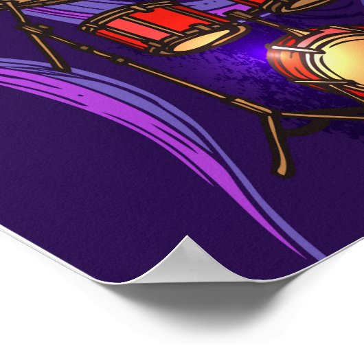 Geborener abstrakter Musikhintergrund Poster (Ecke)