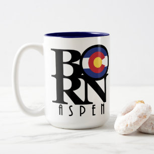 GEBORENER Aspen Colorado 15oz Zweifarbige Tasse