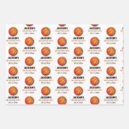 Geborener Ball Basketball Geburtstag Geschenkpapier Set