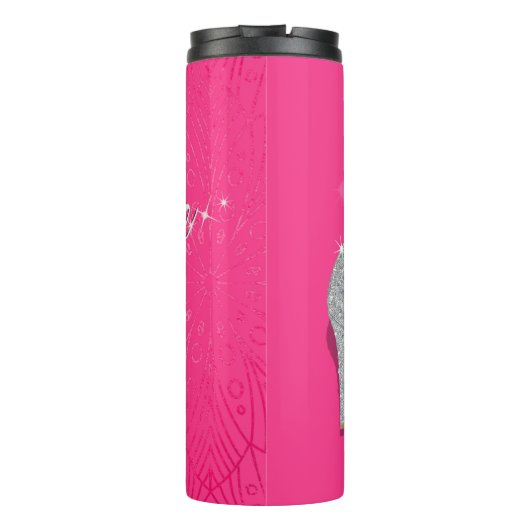 Geborener bis Sparkle Aschenputtel Slipper Shoe Gl Thermosbecher (Rückseite)