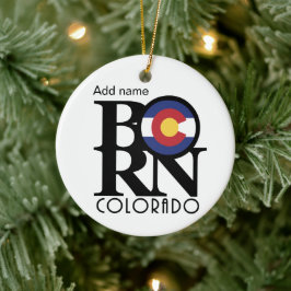 GEBORENER Colorado-Brauch Keramik Ornament