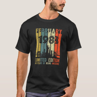 Geborener Februar 1983 40. Geburtstag T-Shirt