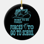 Geborener Fisch für Bassfische Keramik Ornament (Hinten)