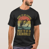 Geborener Fisch für Bassfische T-Shirt (Vorderseite)