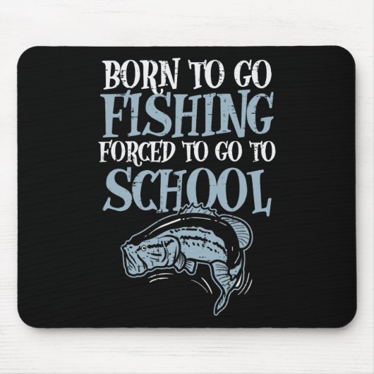 Geborener Fischfang zum Fischfang in der Schule Mousepad (Vorne)