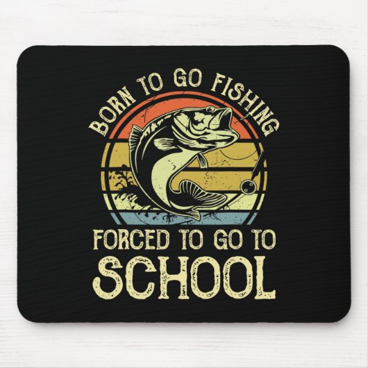 Geborener Fischfang zum Fischfang in der Schule Mousepad (Vorne)
