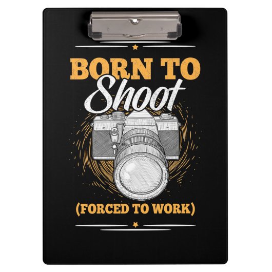 Geborener Fotograf Klemmbrett (Vorderseite)