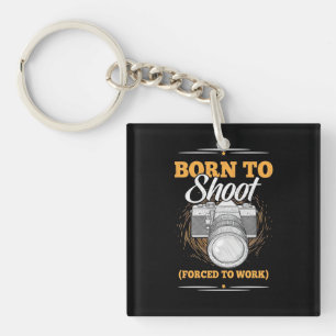Geborener Fotograf Schlüsselanhänger