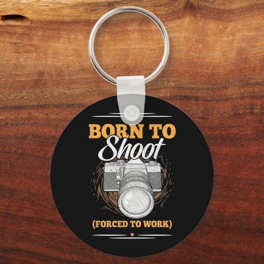 Geborener Fotograf Schlüsselanhänger (Vorderseite)
