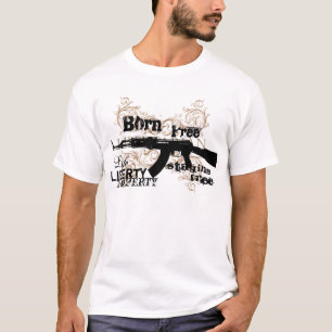 Geborener freier grafischer T - Shirt