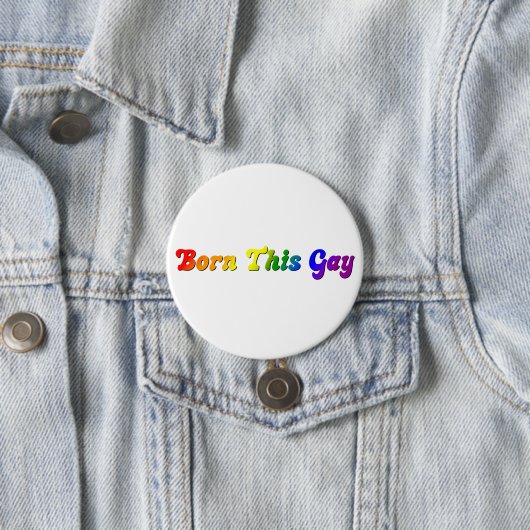 Geborener Gay - Fett Rainbow LGBTQ+ Prix Button (Beispiel)