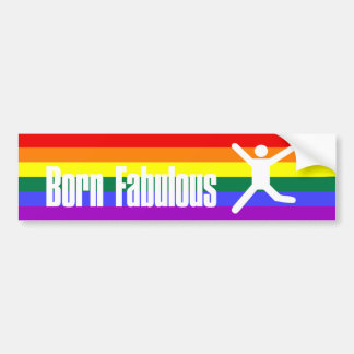 Geborener Gay Pride Rainbow Autoaufkleber