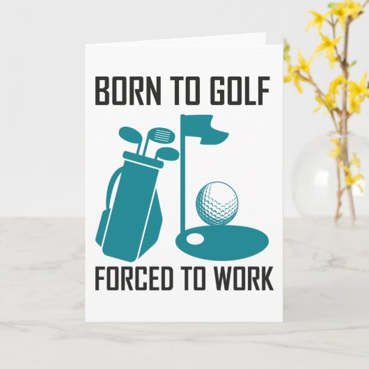 Geborener Golfspieleinsatz Karte (Gelbe Blume)